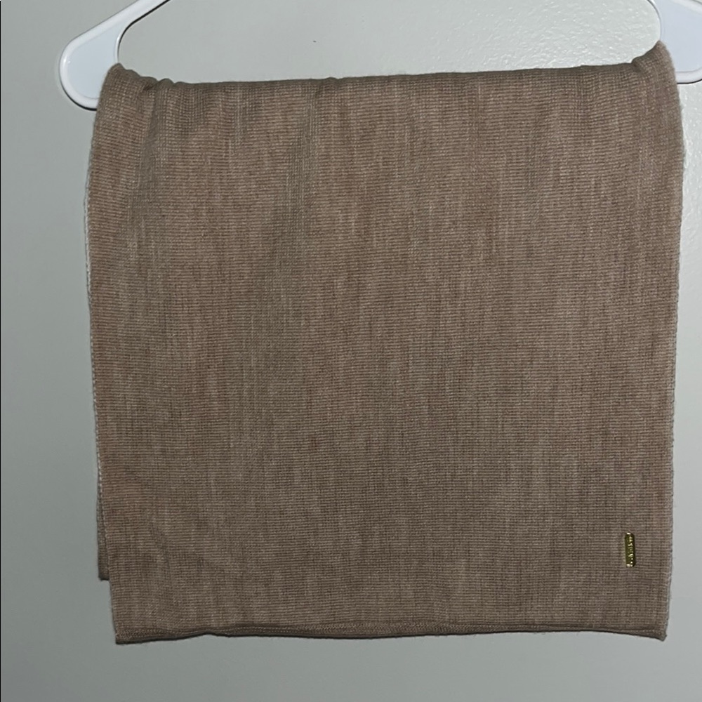 Tan Knit Infinity Scarf by Calvin Klein
